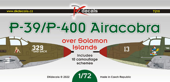 DK Decals DKD72111 1/72 Bell P-39/P-400 Airacobra over Solomons Islands