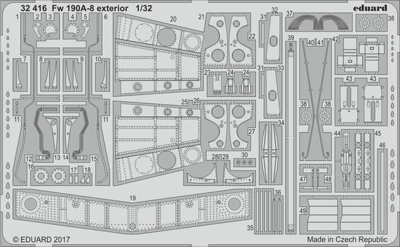 Eduard ED32416 1/32 Focke-Wulf Fw-190A-8 exterior (designed to be used with Revell kits)
