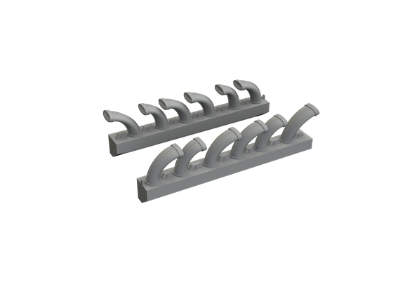 Eduard Brassin ED672286 Focke-Wulf Fw-190D exhaust stacks 3D-printed 1/72 (designed to be used with IBG kits)