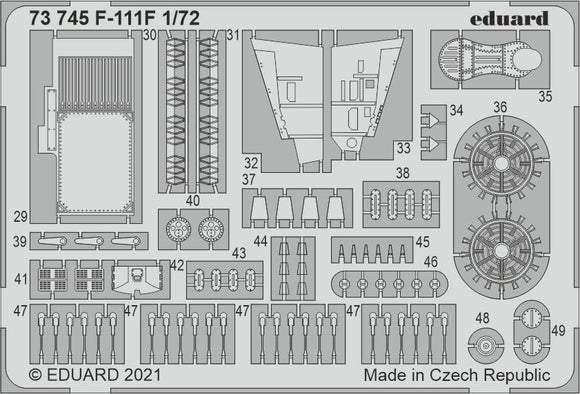 Eduard ED73745 1/72 General-Dynamics F-111F  (designed to be used with Hasegawa and Hobby 2000 kits)