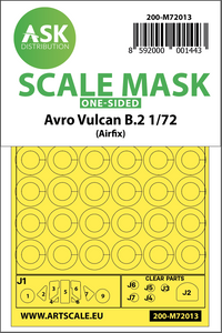 200-M72013 Art Scale 1/72 Avro Vulcan B.2 Kabuki wheels and canopy masks (outside only 2021 release Airfix kits)