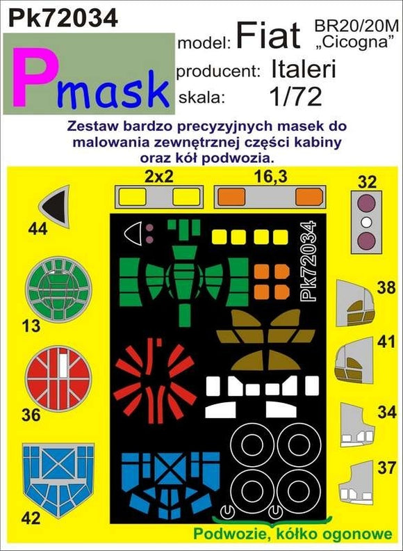 PK72034 Pmask 1/72 Fiat BR.20/Fiat Br.20M 