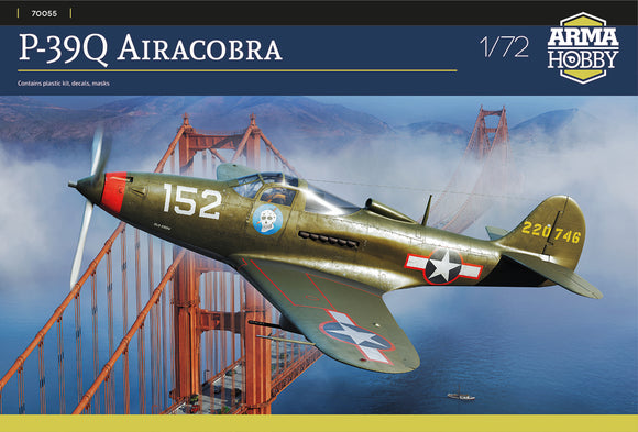 Arma Hobby AH70055 1/72 Bell P-39Q Airacobra Plastic/mask/5 x decal options by Techmod/steel balls for nose weight. New tooling in 2022