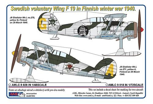 AMLC8028 AML 1/72 Swedish voluntary Wing F19 in Finnish winter war 1940