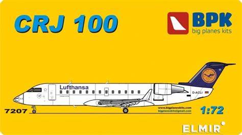 BPK7207 Big Planes Kits 1/72 Bombardier CRJ-100 the decal sheet has options for 10 aircraft from 4 airlines .