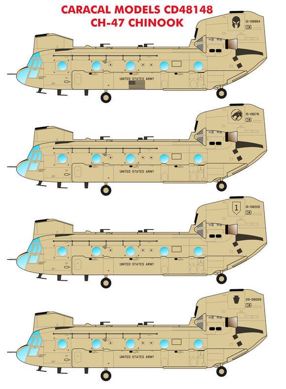CD48148 Caracal Models 1/48 Boeing CH-47 Chinook Multiple international marking options for CH-47