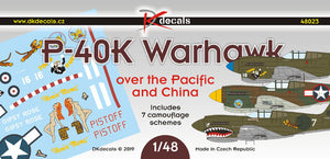 DKD48023 DkK Decals 1/48 Curtiss P-40K Warhawk over the Pacific and China