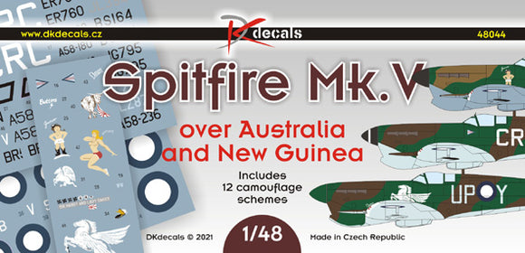 DK Decals DKD48044 1/48 Supermarine Spitfire Mk.V over Australia and New Guinea