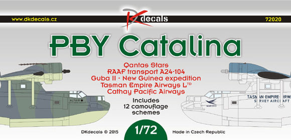 DKD72020 DK Decals 1/72 PBY Catalina Quantas Stars