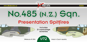 DKD72034 DK Decals 1/27 No.458 (N.Z.) Sqn Presentation Spitfires