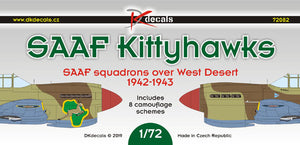 DKD72082 DK Decals 1/72 SAAF Curtiss Kittyhawks Over the Western Desert 1942-43