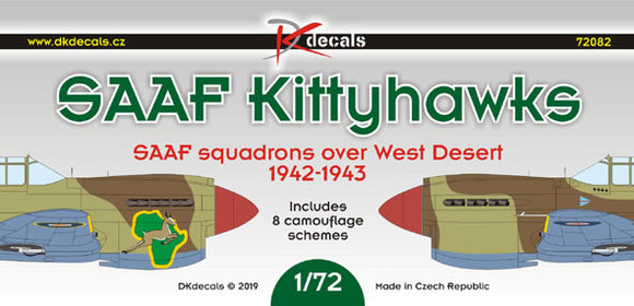 DKD72082 DK Decals 1/72 SAAF Curtiss Kittyhawks Over the Western Desert 1942-43