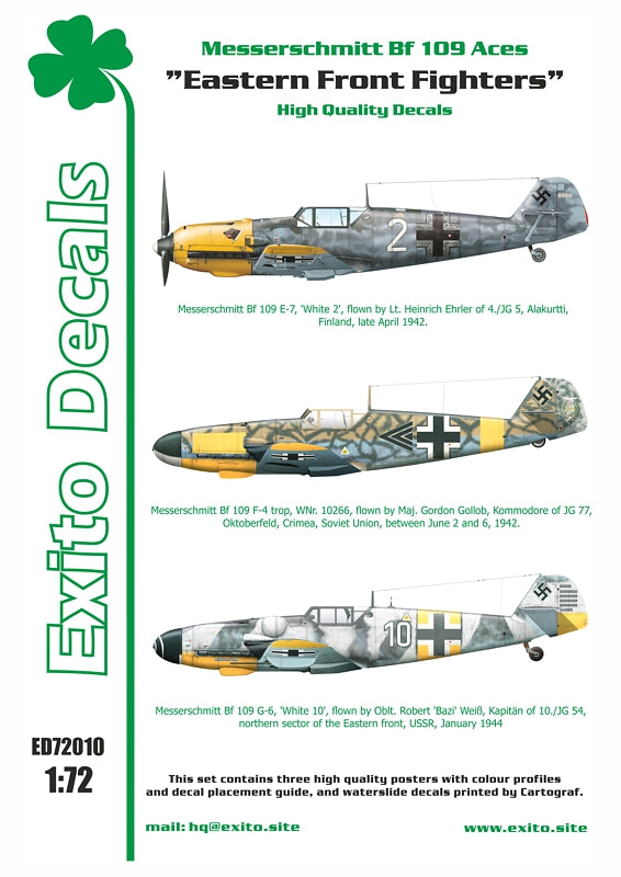 EXED72010Exito Decals 1/72 Messerschmitt Bf-109 - 