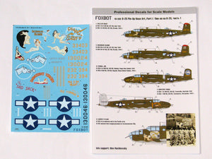 FBOT48039A Foxbot 1/48 North-American B-25C/D Mitchell "Pin-Up Nose Art" Part # 1 (Stencils not included).