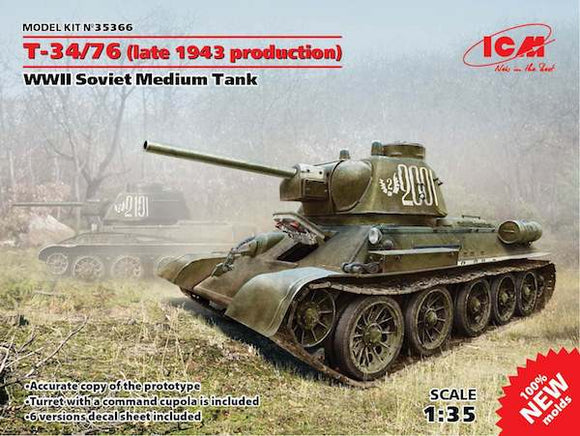 ICM35366 ICM 1/35 Soviet T-34/76 (late 1943 production)