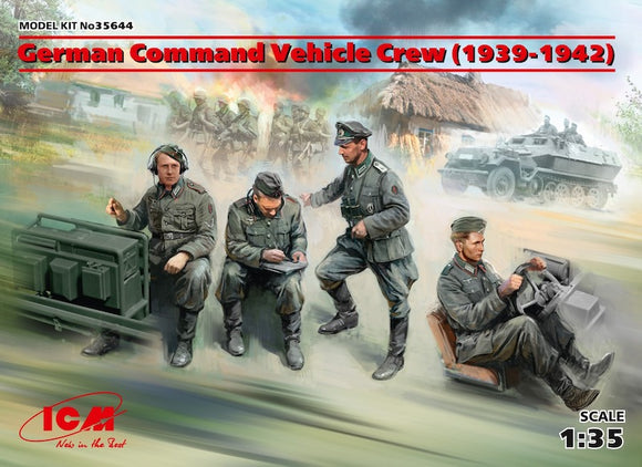 ICM35644 ICM 1/35 German Command Vehicle Crew (1939-1942) (4 figures) (100% new molds)