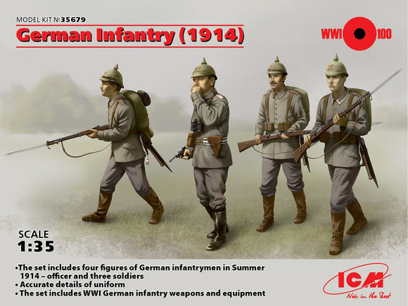 ICM35679 ICM 1/35 German Infantry 1914 (4 x Figures)