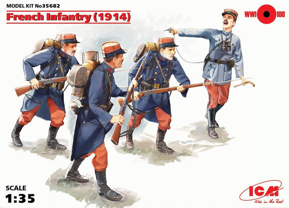 ICM35682 ICM 1/35 French Infantry 1914 (4 x Figures)