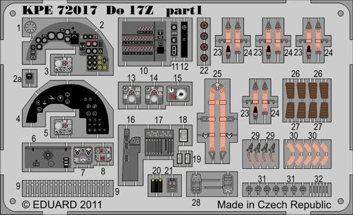 KPE72017 Kuivalainen 1/72 Dornier Do-17Z (Monogram and Revell kits) This is a double sheet set