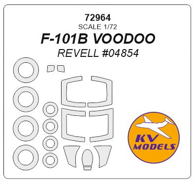 KV72964 KV Model 1/72 McDonnell F-101B VOODOO + wheels masks (Revell RV04854 kits)