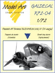 MAR72-04 Model Art 1/72  Finnish AF Bristol Blenheim Mk.IV (3-Sarja) Bomb bay doors (replacement)
