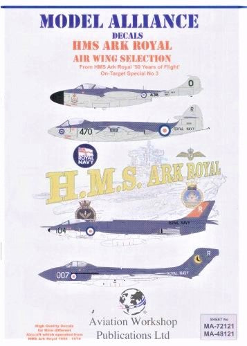 ML48121 Model Alliance 1/48 HMS ARK ROYAL Air wing selection 30 years of flight