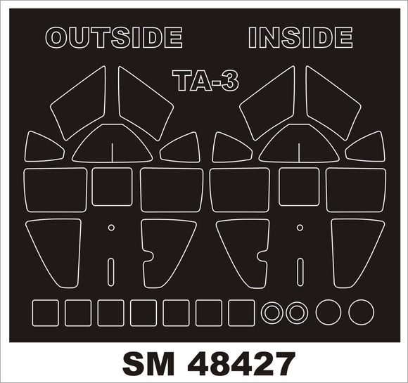 MXSM48427 Montex 1/48 Douglas KA-3B Skywarrior (Trumpeter kits) (outside and inside canopy masks)
