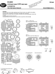 NWAM0912 New Ware 1/48 Douglas B-26K Counter Invader EXPERT kabuki masks all windows including inner side masks, clear parts, wheels, stripes on weapons (ICM kits)