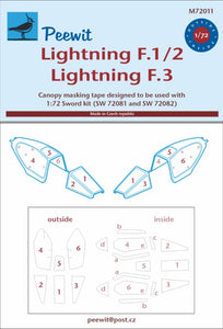 PEE72011 Peewit 1/72 BAC/EE Lightning F.1/F.2/F.3