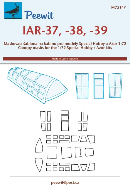 PEE72147 Peewit 1/72 IAR IAR-37, IAR-38, IAR-39 (designed to be used with Frrom-Azur and Special Hobby kits)