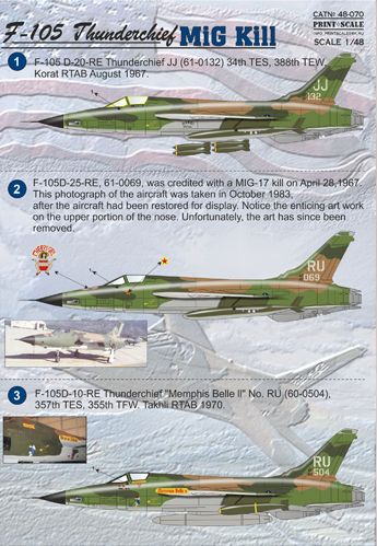 PSL48070 Print Scale 1/48 Republic F-105 Thunderchief