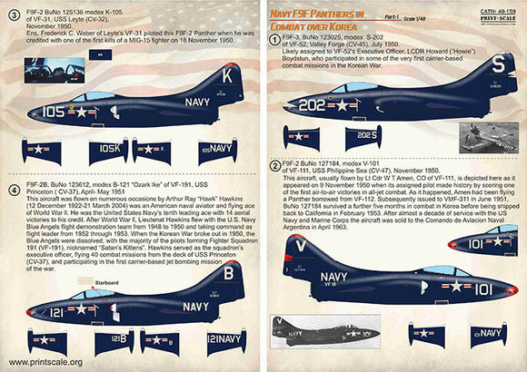 PSL48159 Print Scale 1/48 Navy Grumman F9F-2/F9F-3 Panthers in Combat over Korea Part-1