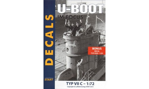 ST172211 Luftfahrtverlag Start 1/72 Type VIIC U-Boat decals.