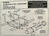 TD48526 True Details 1/48 SC-1000 Luftwaffe Bomb with bomb sled