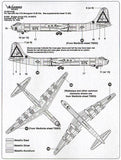 WB72032 Warbird Decals 1/72 Convair B-36 Peacemaker Part 3 Broken Arrow Ship 075, B-36J Pima AFB