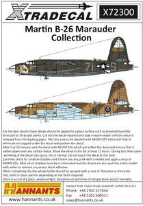 X72300 Xtradecal 1/72 Martin B-26 Marauder (7)