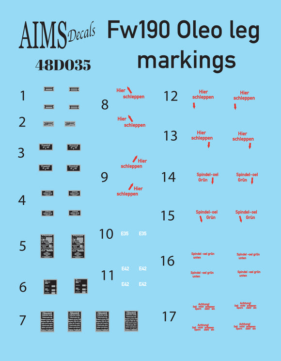 Aims AIMS48D036 1/48 Junkers Ju-88 data plates (plus extras)