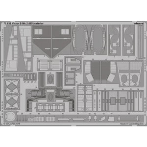 Eduard ED72638 1/72 Handley-Page Victor B.2 Exterior Detail Set for Airfix AX12008 (1 Photo-Etched Sheet)