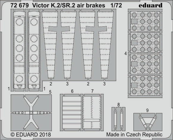 Eduard ED72679 1/72 Handley-Page Victor K.2/SR.2 airbrakes (designed to be used with Airfix kits)