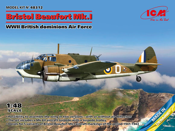 ICM ICM48312 1/48 Bristol Beaufort Mk.I WWII British dominions Air Force