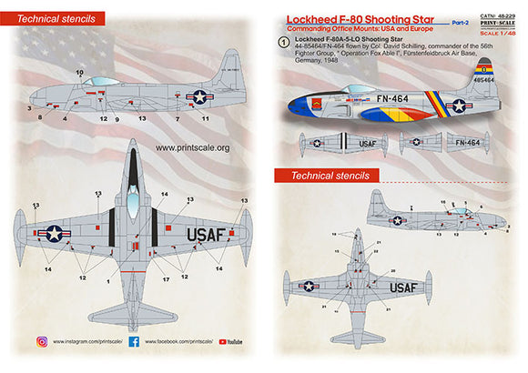 Print Scale PSL48229 1/48  Lockheed F-80 Shooting Star. Part 2