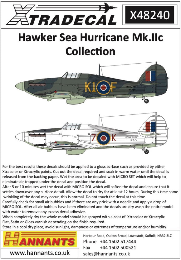 Xtradecal X48240 Hawker Sea Hurricane Mk.IIc Collection (8)