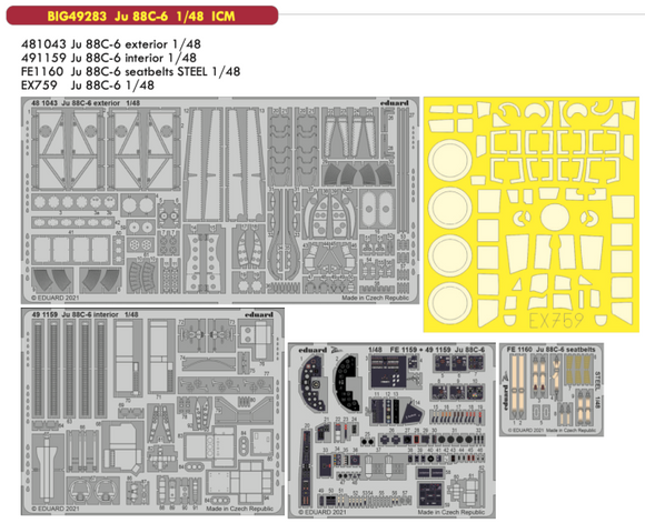 Eduard Big-Ed EBIG49283 1/48 Junkers Ju-88C-6