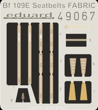 ED49067 Eduard 1/48 BF 109E Seatbelts Fabric