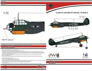 OWLDS48039 OWL 1/48 Junkers Ju-88A-4 with MGFF cannon (R4+QU NJG 2)