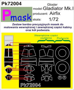 PK72004 Pmask 1/72 Gloster Gladiator Mk.I/Mk.II (Airfix kits)