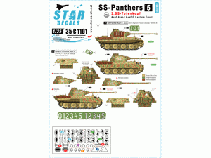 35-C1101 Star Decals 1/35 SS-Panthers -Totenkopf Austf A .Austf G Eastern Front