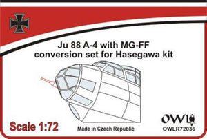 OWLR72036 OWL 1/72 Junkers Ju-88A with MG-FF cannon (designed to be used with Hasegawa kits)