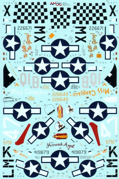 A48005 AMDG Decals 1/48 Republic P-47D Thunderbolt. Pt1 – Hobby Mania