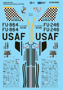 AC480059 Microscale 1/48 North-American F-86E 39th FISq. RF-86A Project Ashtray